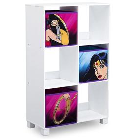 img 4 attached to 🗄️ Efficient Storage Solutions: Delta Children 6 Cubby Deluxe Storage Unit, DC Comics Wonder Woman Edition