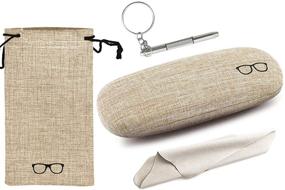 img 4 attached to 👓 Durable Linen Fabric Spectacle Case: Stylish & Effective Eyeglass Protection