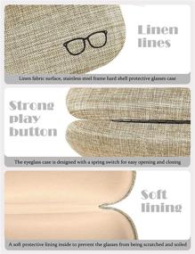 img 2 attached to 👓 Durable Linen Fabric Spectacle Case: Stylish & Effective Eyeglass Protection