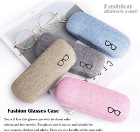 img 3 attached to 👓 Durable Linen Fabric Spectacle Case: Stylish & Effective Eyeglass Protection