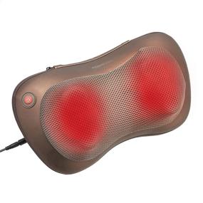 img 4 attached to Amazon Basics Neck and Back Massager: Infrared Heat, Deep Kneading Rotation, Home and On-the-Go Use - Brown