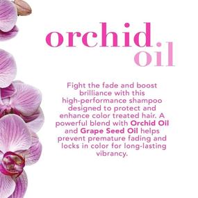 img 2 attached to Revitalize and Protect Your Hair with OGX Orchid Oil Shampoo - Defy Fading with UVA/UVB Sun Filters, 13 Ounces