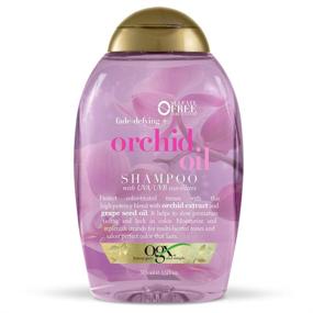 img 4 attached to Revitalize and Protect Your Hair with OGX Orchid Oil Shampoo - Defy Fading with UVA/UVB Sun Filters, 13 Ounces