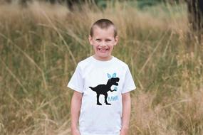 img 2 attached to Easter Dinosaur T-Shirt for Boys by 7 Ate 9 Apparel