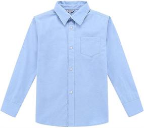 img 4 attached to 👕 Bienzoe Boys' School Uniform Sleeve Button Clothing and Tops: Tees & Shirts