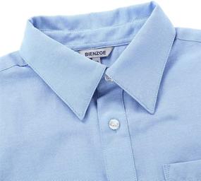 img 2 attached to 👕 Bienzoe Boys' School Uniform Sleeve Button Clothing and Tops: Tees & Shirts