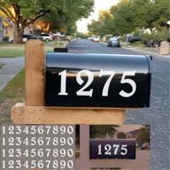 📬 diggoo reflective mailbox numbers sticker decal, die cut elegant style vinyl number, self adhesive 2" - 4 sets for mailbox, signs, window, door, cars, trucks, home, business, address number logo