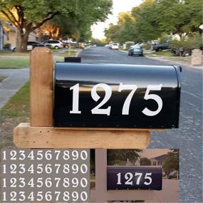 img 2 attached to 📬 Diggoo Reflective Mailbox Numbers Sticker Decal, Die Cut Elegant Style Vinyl Number, Self Adhesive 2" - 4 Sets for Mailbox, Signs, Window, Door, Cars, Trucks, Home, Business, Address Number