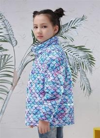 img 2 attached to 🧥 Куртка Lovekider для девочек с упаковкой - легкая и водоотталкивающая альтернативная перьевая куртка для детей от 4 до 12 лет, отличная зимняя верхняя одежда