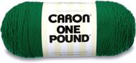 🧶 caron one pound solids yarn - kelly green, 16oz, gauge 4 medium, 100% acrylic - ideal for crochet, knitting & crafting (1 piece) logo