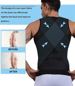 img 2 attached to 🧑 SLIMBELL Men's Compression Shirt Undershirt for Slimming Abs and Body Shaping – Workout Tank Top Vest