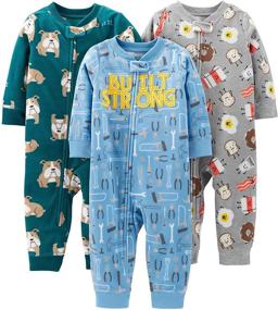 img 4 attached to 💪 Carter's Boys' 3-Pack Loose Fit Flame Resistant Fleece Footless Pajamas - Simple Joys Enhanced for SEO