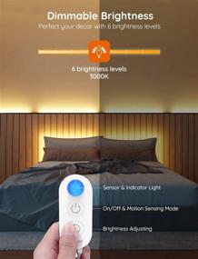 img 2 attached to 🔆 Govee Under Cabinet Lights: Motion Sensor LED Light Strip with Memory Function - 6pcs Adjustable Brightness and Warm White Closet Lights for Cabinet, Kitchen, Bedroom, Bookshelf