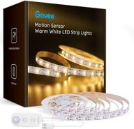 🔆 govee under cabinet lights: motion sensor led light strip with memory function - 6pcs adjustable brightness and warm white closet lights for cabinet, kitchen, bedroom, bookshelf логотип