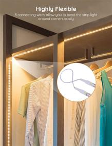 img 1 attached to 🔆 Govee Under Cabinet Lights: Motion Sensor LED Light Strip with Memory Function - 6pcs Adjustable Brightness and Warm White Closet Lights for Cabinet, Kitchen, Bedroom, Bookshelf