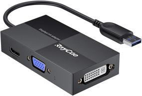 img 4 attached to 2K Полный HD 2048x1152 USB в HDMI VGA DVI, внешний адаптер для монитора с DisplayLink, USB многомониторный адаптер, док-станция для ноутбука, совместимая с Windows и Mac OS X [Исключает Linux]