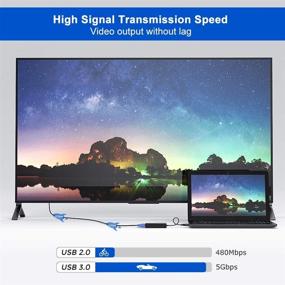 img 2 attached to 2K Полный HD 2048x1152 USB в HDMI VGA DVI, внешний адаптер для монитора с DisplayLink, USB многомониторный адаптер, док-станция для ноутбука, совместимая с Windows и Mac OS X [Исключает Linux]