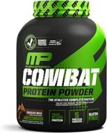 mega-sized musclepharm combat protein powder: 5 protein blend, 4lbs, chocolate milk flavor, 52 servings logo