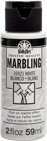 img 1 attached to FolkArt 16921 Marbling Paint White