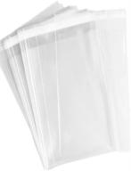 150 pieces of 3.9'' x 7.9'' clear cellophane cello bags - thick 1.5-mil poly bag logo