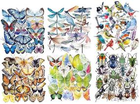 img 4 attached to 240 Assorted Styles Butterfly Insect Stickers: Decorative Scrapbook & DIY Accessories for Journals, Planners, Laptops & More