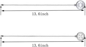 img 3 attached to Antique Ceiling Fan Pull Chains - Light Bulb & Fan Shaped, Durable & Rust-Free, 13.6 Inches with Copper Beaded Ball - 2 Pieces + Connector