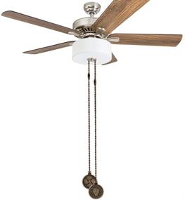 img 2 attached to Antique Ceiling Fan Pull Chains - Light Bulb & Fan Shaped, Durable & Rust-Free, 13.6 Inches with Copper Beaded Ball - 2 Pieces + Connector