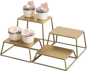 img 4 attached to 🥗 Modern Nesting Buffet Display by MyGift