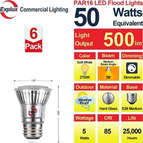 img 3 attached to 💡 Enhanced Industrial Dimmable Explux Full Glass PAR16 Electrical Solution