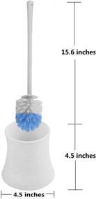 img 3 attached to 🚽 Kinsky Toilet Brush: Robust Bristles & Ergonomic Hideaway Design with Compact Long Brush and Sturdy Heavy Base for Bathrooms
