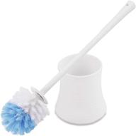 🚽 kinsky toilet brush: robust bristles & ergonomic hideaway design with compact long brush and sturdy heavy base for bathrooms логотип