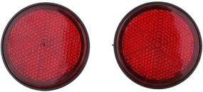 img 3 attached to 🛵 Gazechimp 2 Pair 2 inch 55mm Round Reflector, Side Marker Light Shell for Motorcycle ATV Scooter Dirt Bike - Red & Orange – Improved SEO