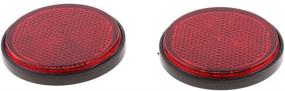 img 1 attached to 🛵 Gazechimp 2 Pair 2 inch 55mm Round Reflector, Side Marker Light Shell for Motorcycle ATV Scooter Dirt Bike - Red & Orange – Improved SEO