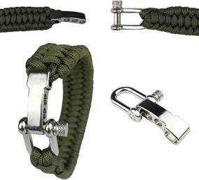 img 3 attached to Versatile Metal Bow Shackle Sets: Perfect for Paracord Survival Bracelets, Camping, Hiking, and Outdoor Sports