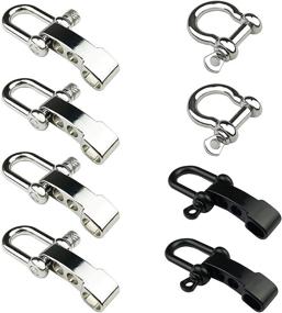 img 4 attached to Versatile Metal Bow Shackle Sets: Perfect for Paracord Survival Bracelets, Camping, Hiking, and Outdoor Sports