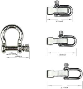 img 1 attached to Versatile Metal Bow Shackle Sets: Perfect for Paracord Survival Bracelets, Camping, Hiking, and Outdoor Sports