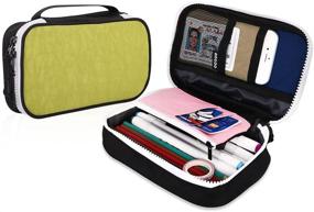 img 4 attached to 🎒 iSuperb Portable Pencil Case & Document File Bag – Versatile Travel Organizer for Stationery, Passports & More!