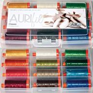 🧵 aurifil thread set classic collection: 12 large spools of 50wt cotton - 1422 yards logo