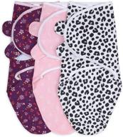 🌸 the peanutshell baby girl swaddle blankets: cheetah & ditsy floral, набор из 3 штук с пелёнками разных размеров: малый/средний. логотип