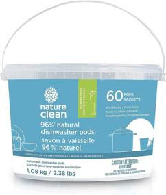 img 4 attached to 🌿 Nature Clean Natural Dishwasher Pods: High Performance, Spot & Residue-Free, Unscented – 60 Count, 96% Naturally Derived Ingredients