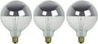 💡 sterl lighting - лампа накаливания мощностью 60вт g25 e26 среднего основания, форма шариковая чашка с полуматовым зеркальным покрытием, хромированная серебристая кончиком, для потолка или подвесных светильников, 120в, 4,8 дюйма, 500 люмен, 2700k теплый белый свет, серебристое основание - упаковка из 3 штук. логотип