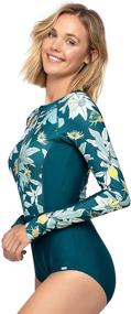 img 3 attached to AXESEA Swimsuit Protection Printed Patchwork Women's Clothing and Swimsuits & Cover Ups