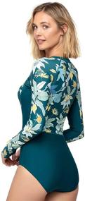 img 2 attached to AXESEA Swimsuit Protection Printed Patchwork Women's Clothing and Swimsuits & Cover Ups