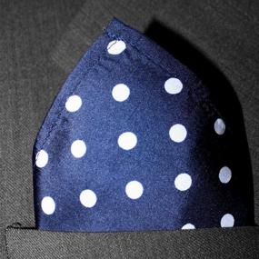 img 1 attached to 🧣 Stylish Polka Silk Pocket Square: Versatile & Full-sized Accessory