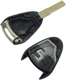 img 1 attached to 🔑 Корпус чехла для ключа Porsche 911 Cayman Boxster Carrera GT 2 кнопки: замена оболочки для пульта дистанционного управления для стильной обложки!