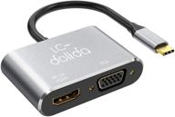 адаптер type c к hdmi и vga - lc-dolida видео конвертер адаптер для 2019 ipad pro/macbook pro/chromebook/lenovo 900/dell xps/samsung galaxy s8 s9 - usb c к vga hdmi разъемник логотип