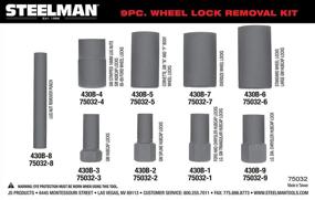 img 2 attached to 🔧 Набор для удаления колпачков и блокировки колес Steelman из 9 предметов: корончатые гайковерты и шестигранные съемники для легкого обслуживания колес.