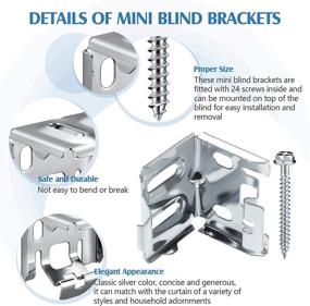 img 2 attached to 🪟 Набор из 6 мини-кронштейнов для жалюзи на окно, включая винты
