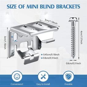 img 3 attached to 🪟 Набор из 6 мини-кронштейнов для жалюзи на окно, включая винты