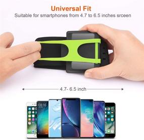 img 2 attached to 📱 Maleroads Running Armband, Phone Holder for Running,Phone Armband for iPhone 11 Pro Max X XR 8 7 6 6s Plus,Samsung S6-S9, with Easy Lock/Release Design for Hiking Biking Walking (Green)